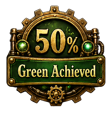 Green Achieved badge